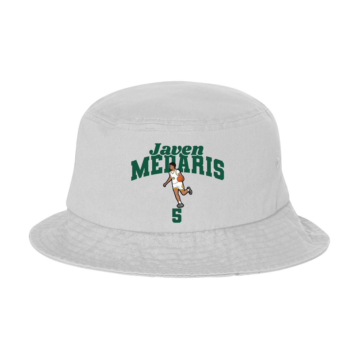 Bucket Cap — Signature Arch in White