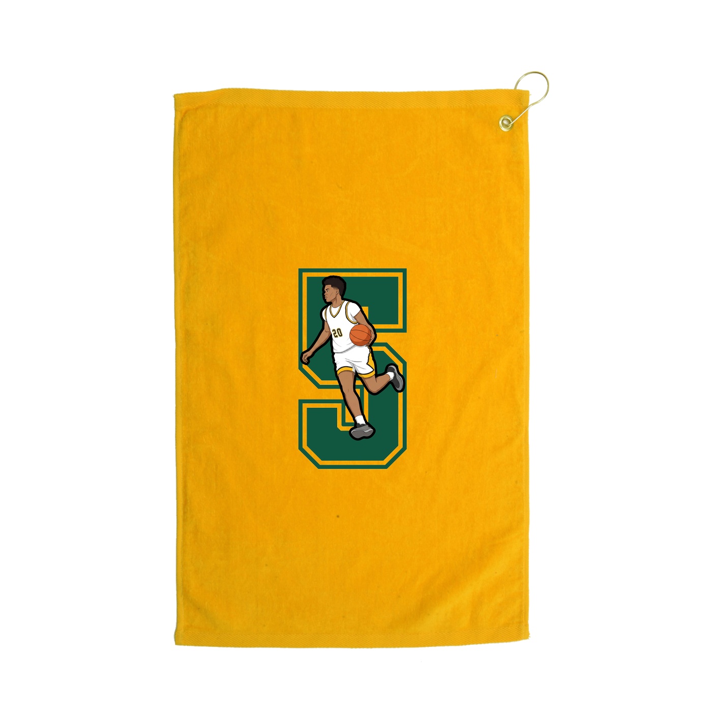 Golf Towel — Number in Gold