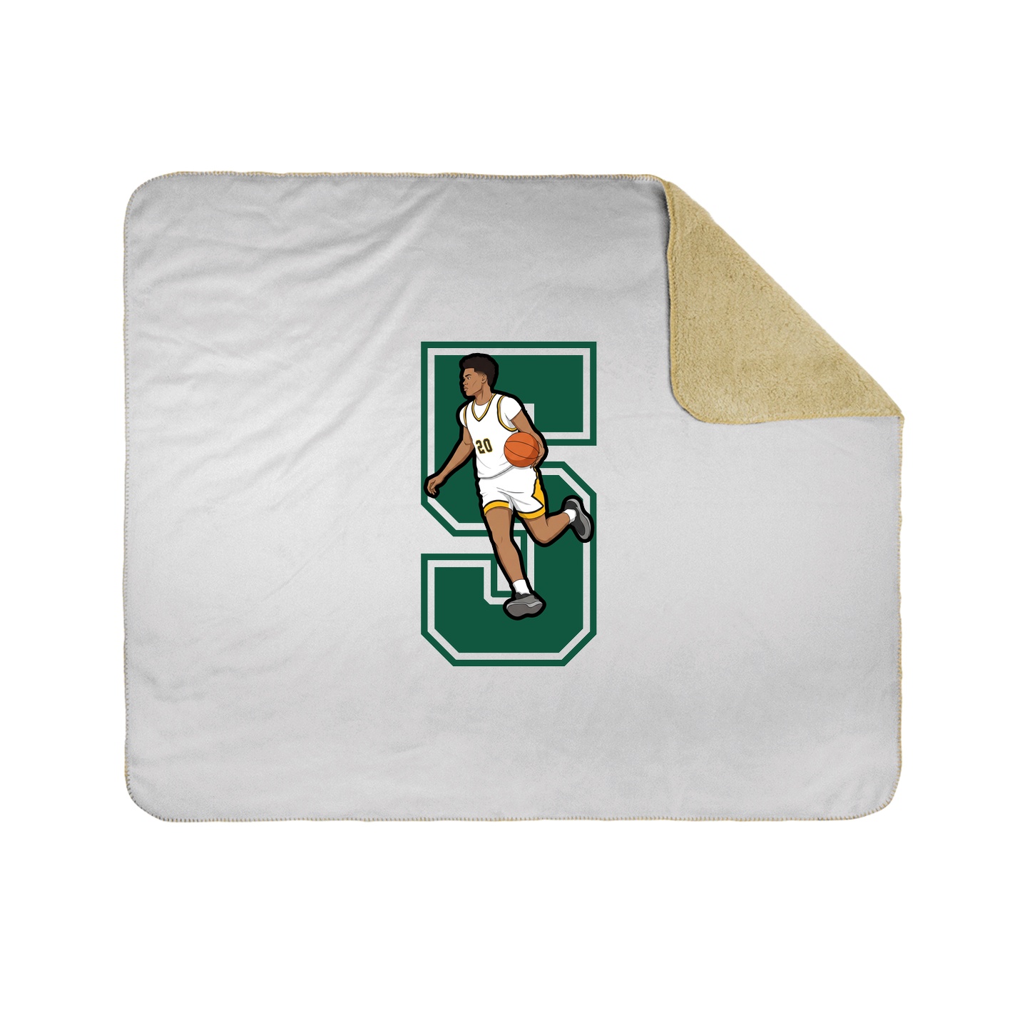 Throw Blanket — Number in White