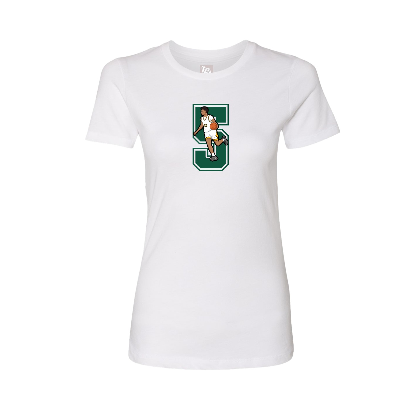 Womens Tee — Number in White