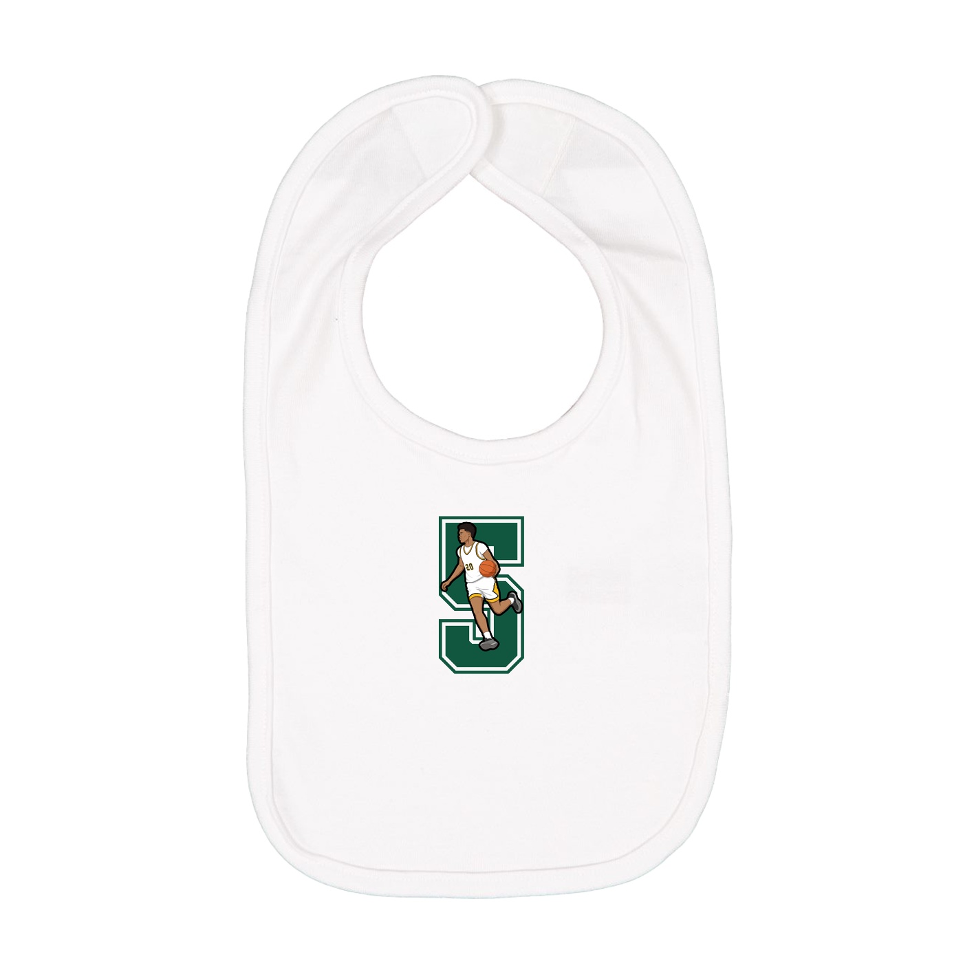 Infant Bib — Number in White