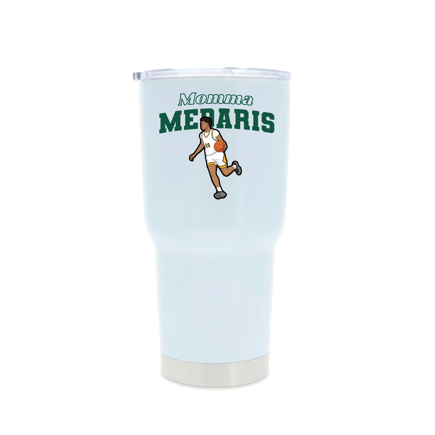 30oz Stainless Steel Tumbler — Mothers Day Block in White