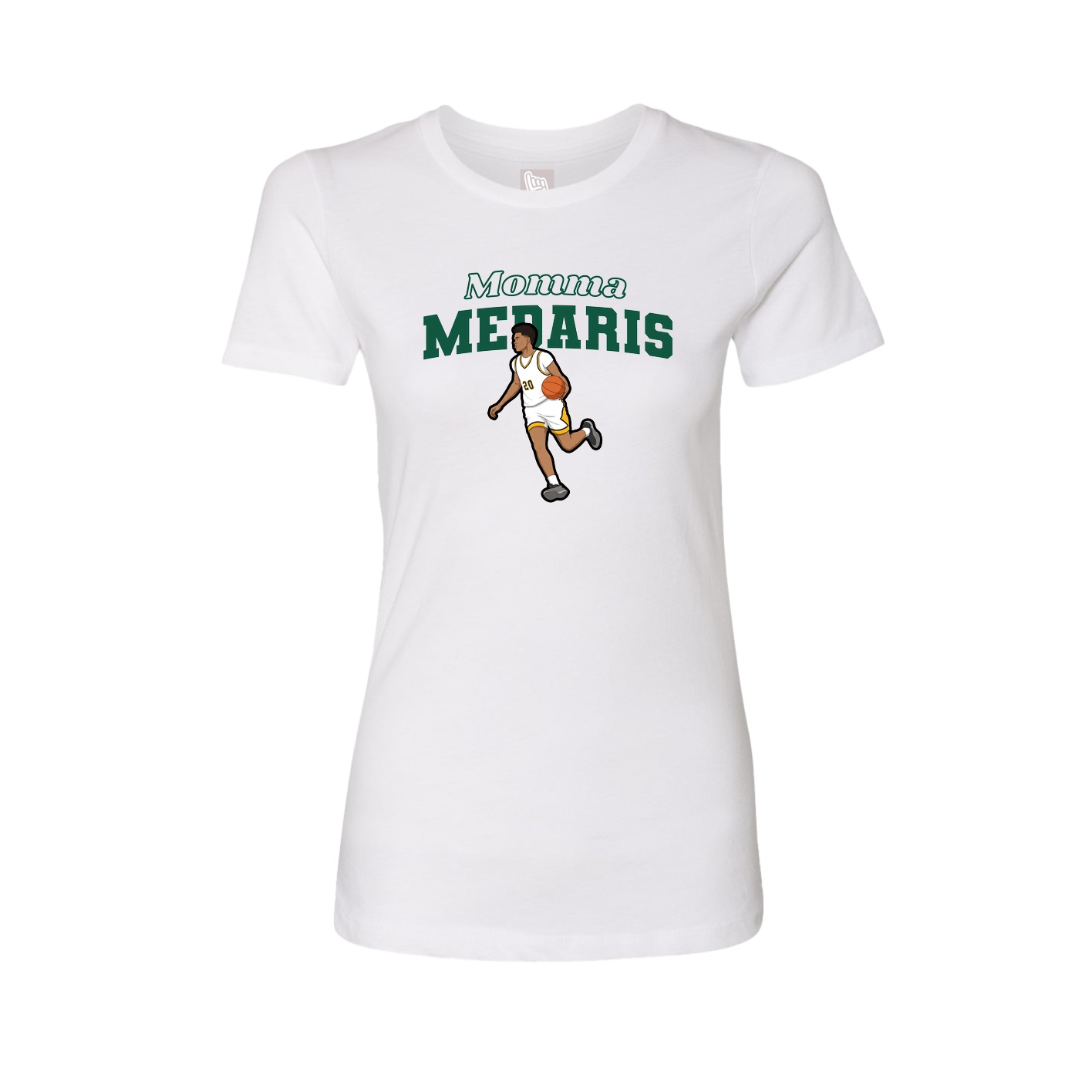 Womens Tee — Mothers Day Block in White
