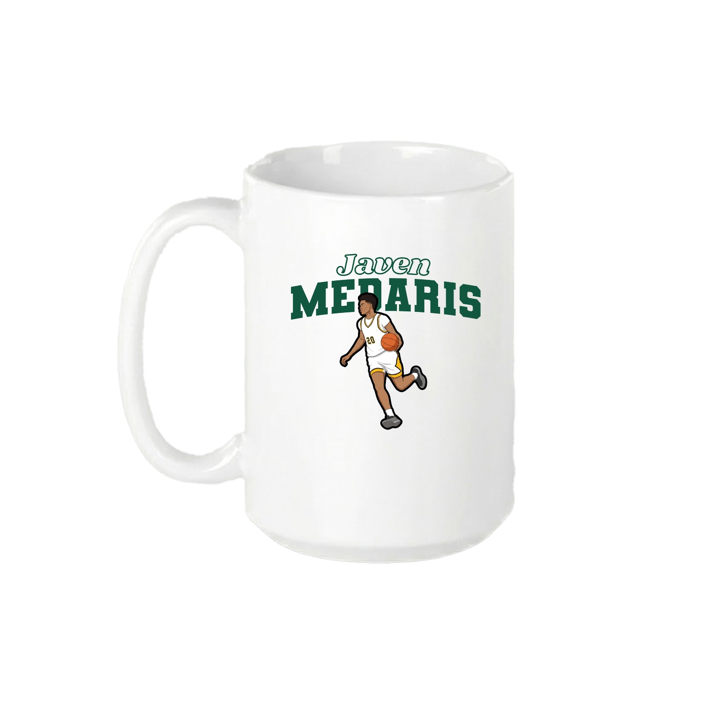 15oz Coffee Mug — Name Arch in White