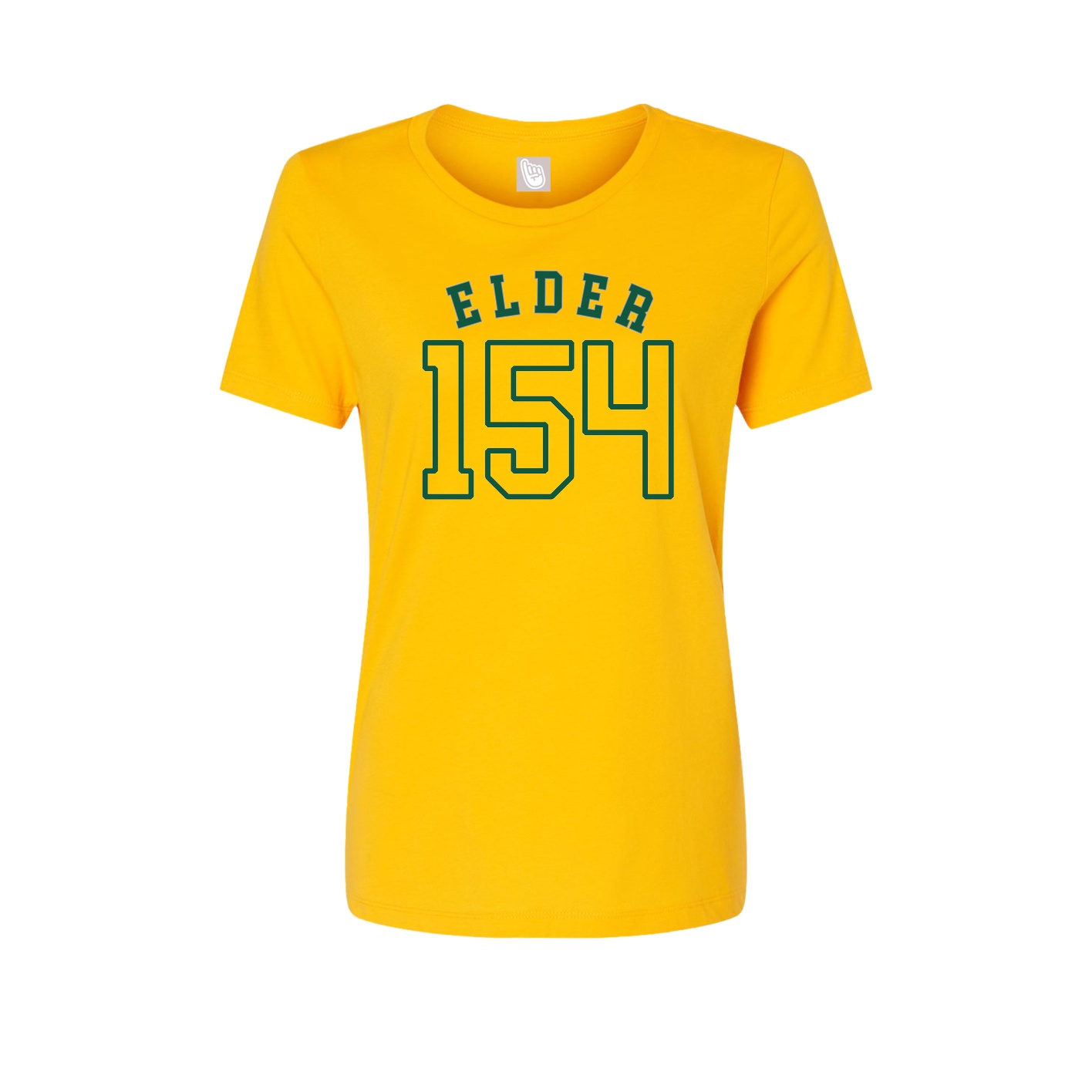 Fitted Women's Tee — Shirsey Arch in Gold