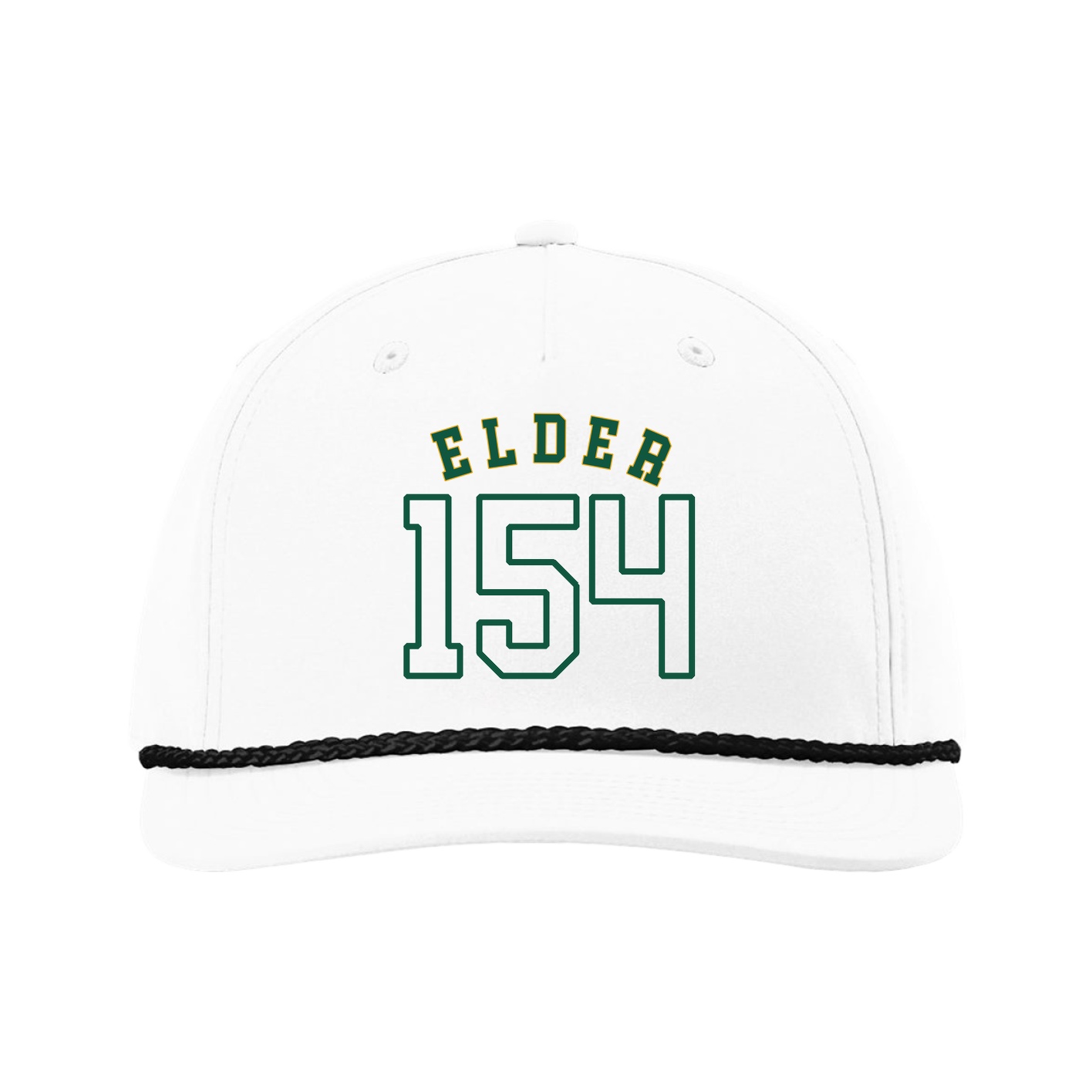Five-Panel Classic Rope Cap — Shirsey Arch in White