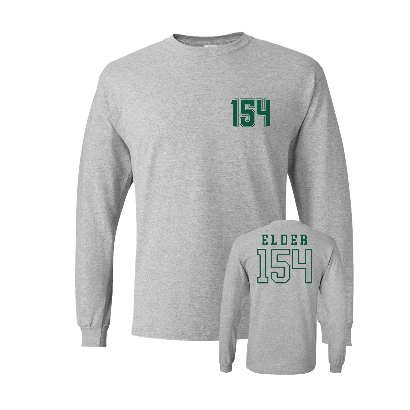 Long Sleeve Tee — Chest Back in Grey