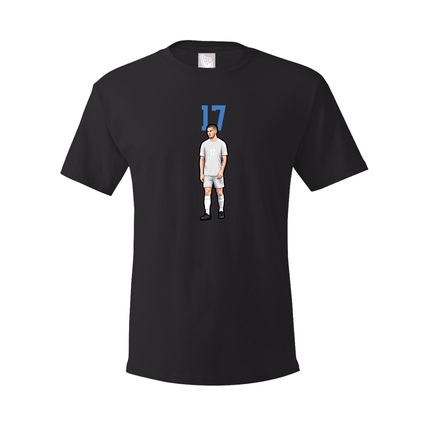Youth Tee — Number Top in Black