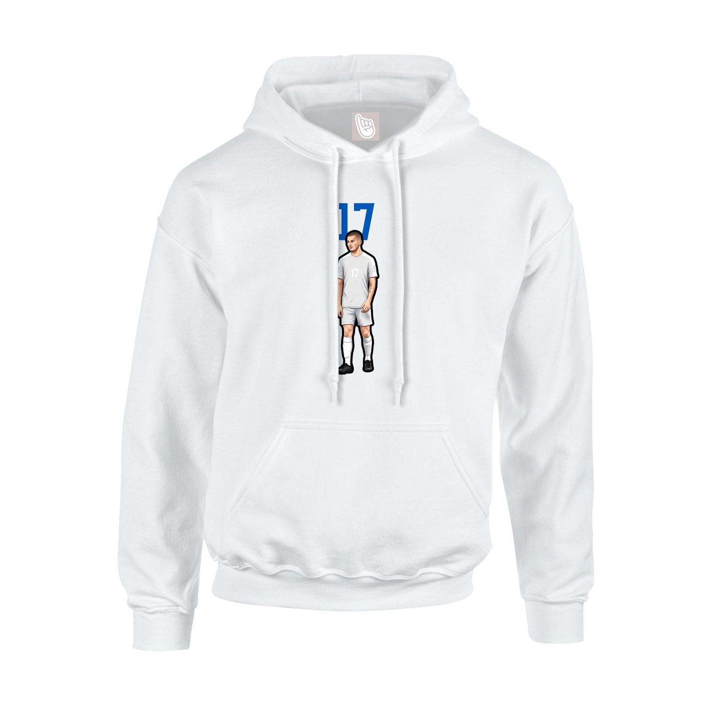 Hoodie — Number Top in White