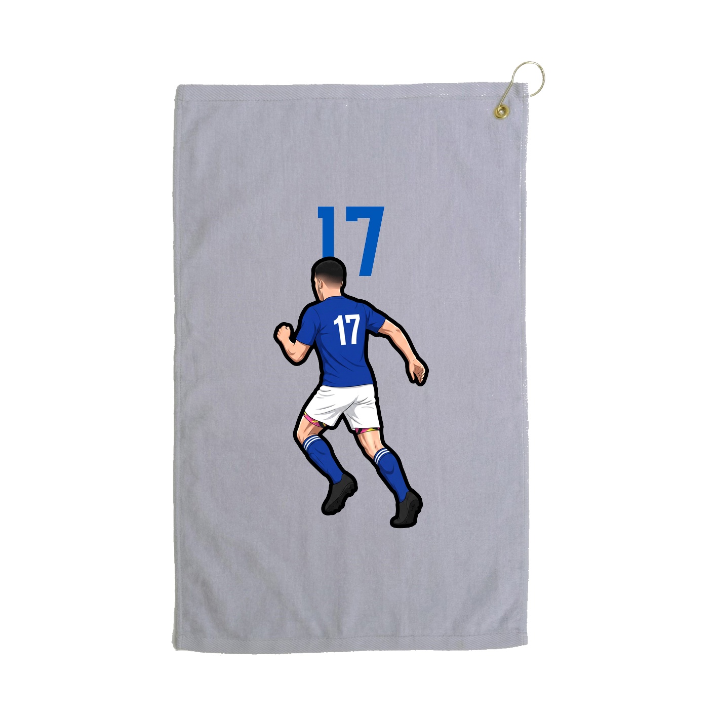 Golf Towel — Number Top in Grey