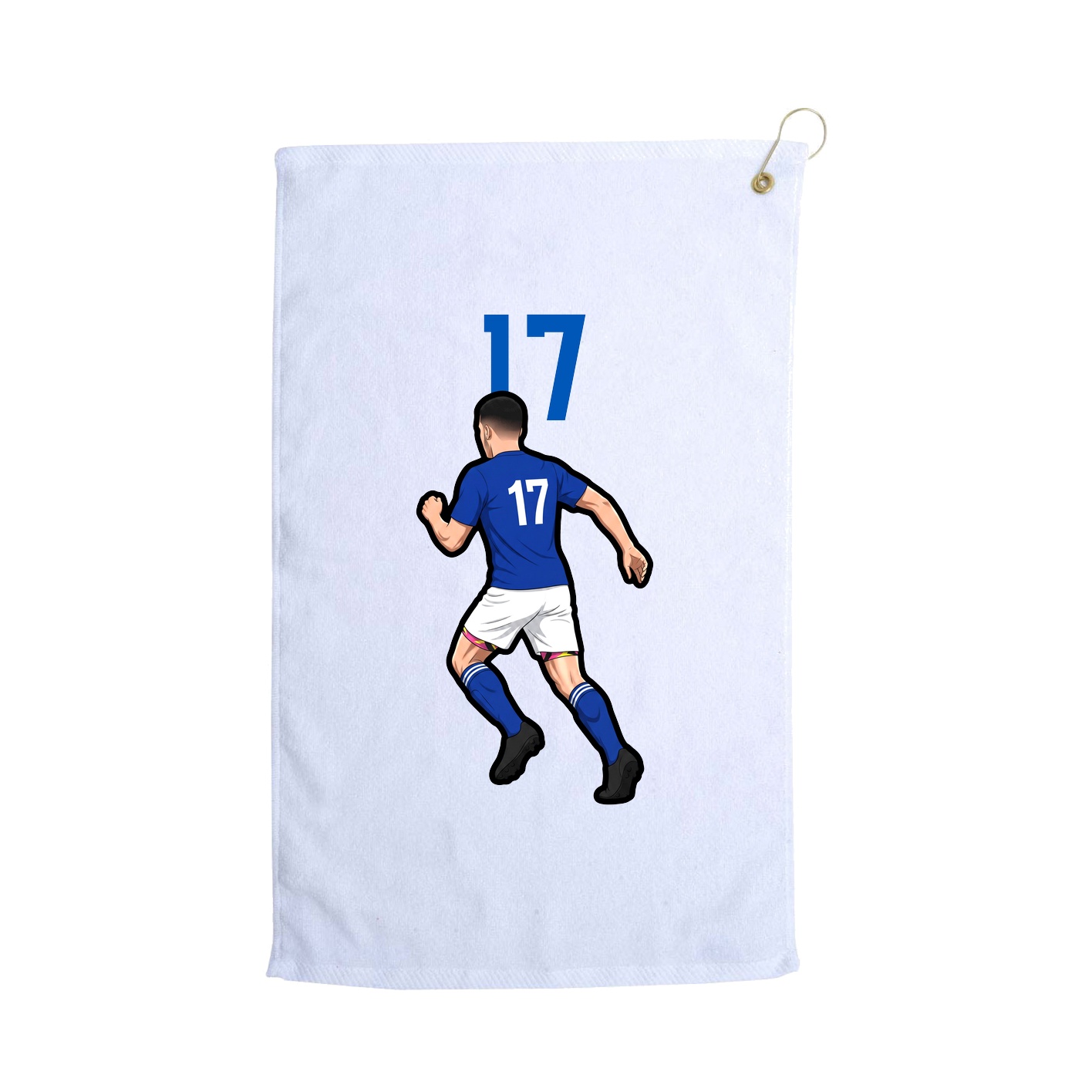 Golf Towel — Number Top in White