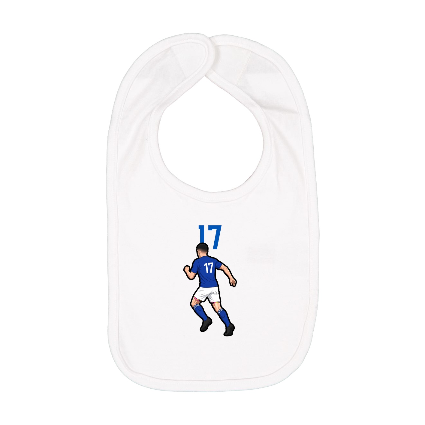 Infant Bib — Number Top in White