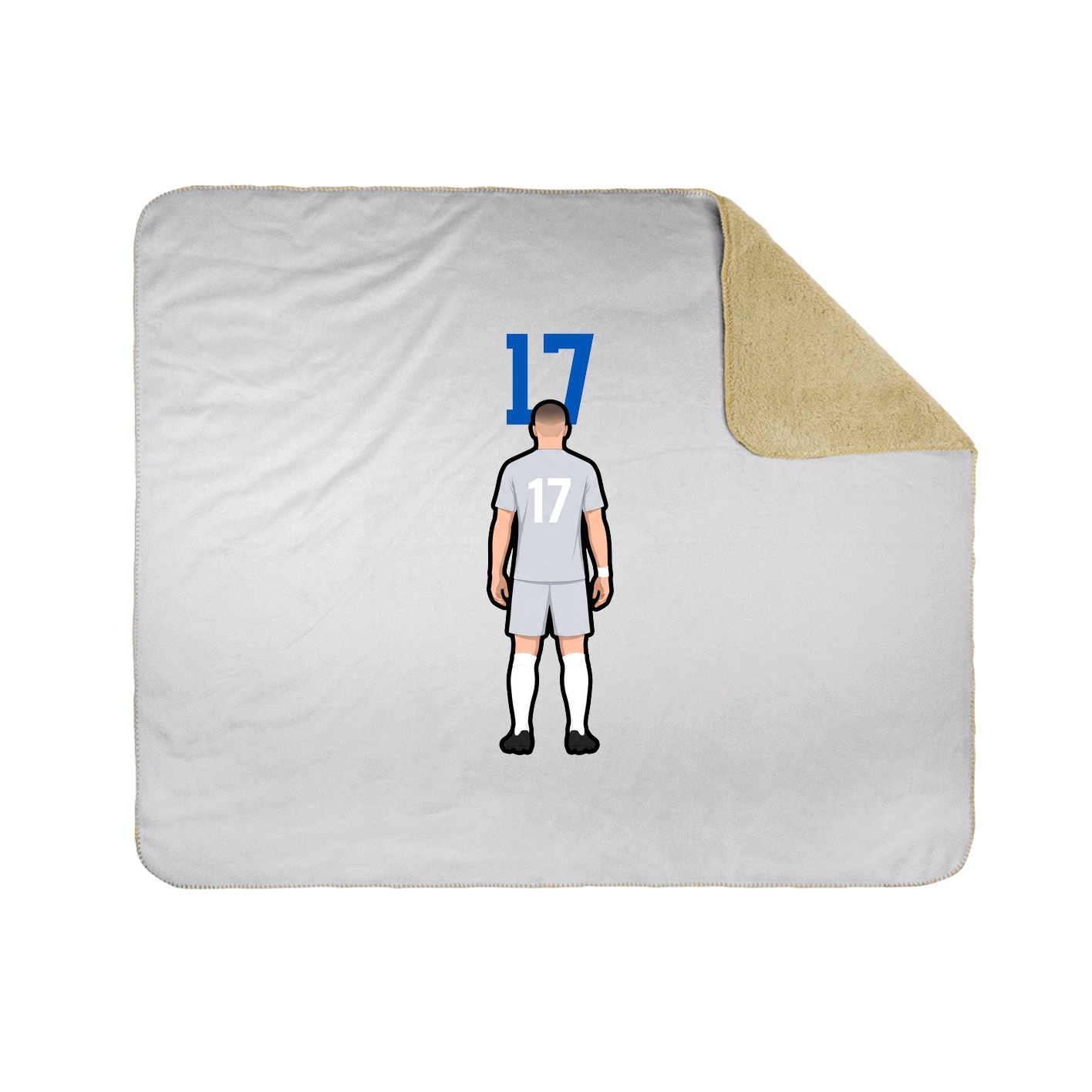 Throw Blanket — Number Top in White