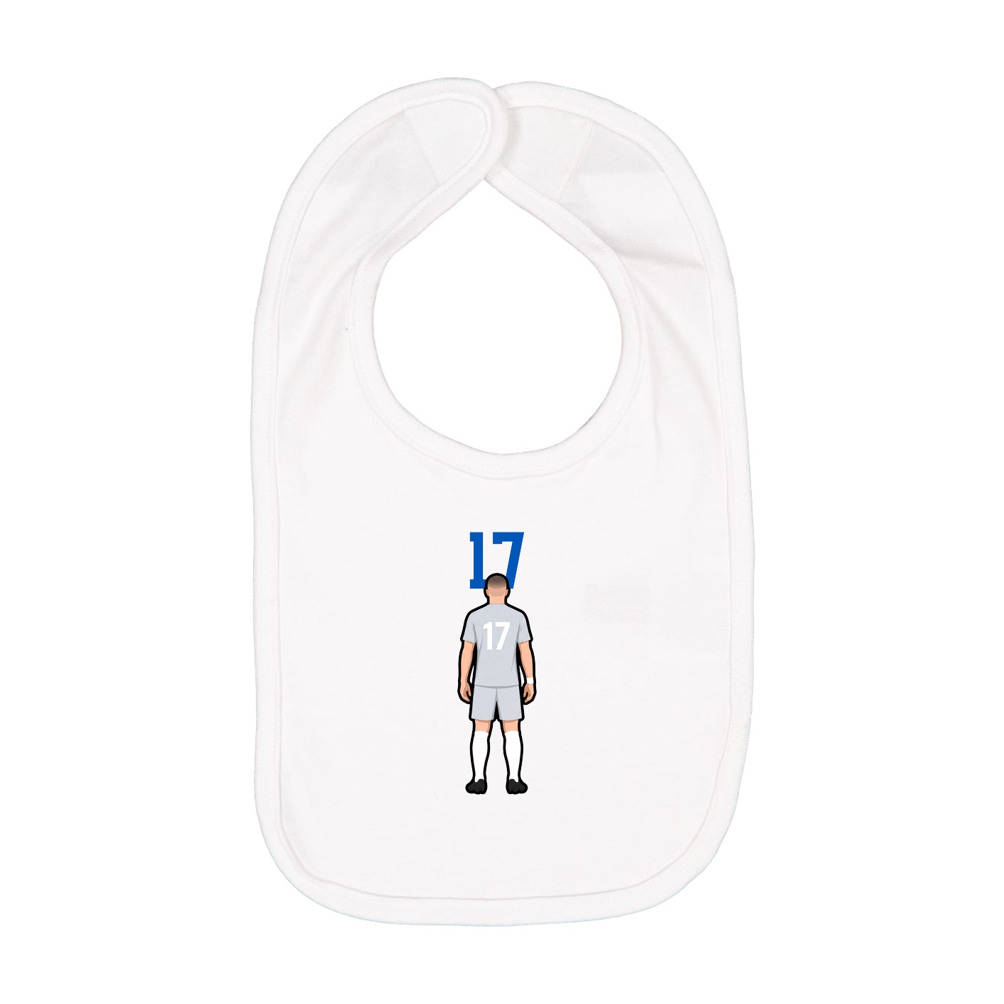 Infant Bib — Number Top in White