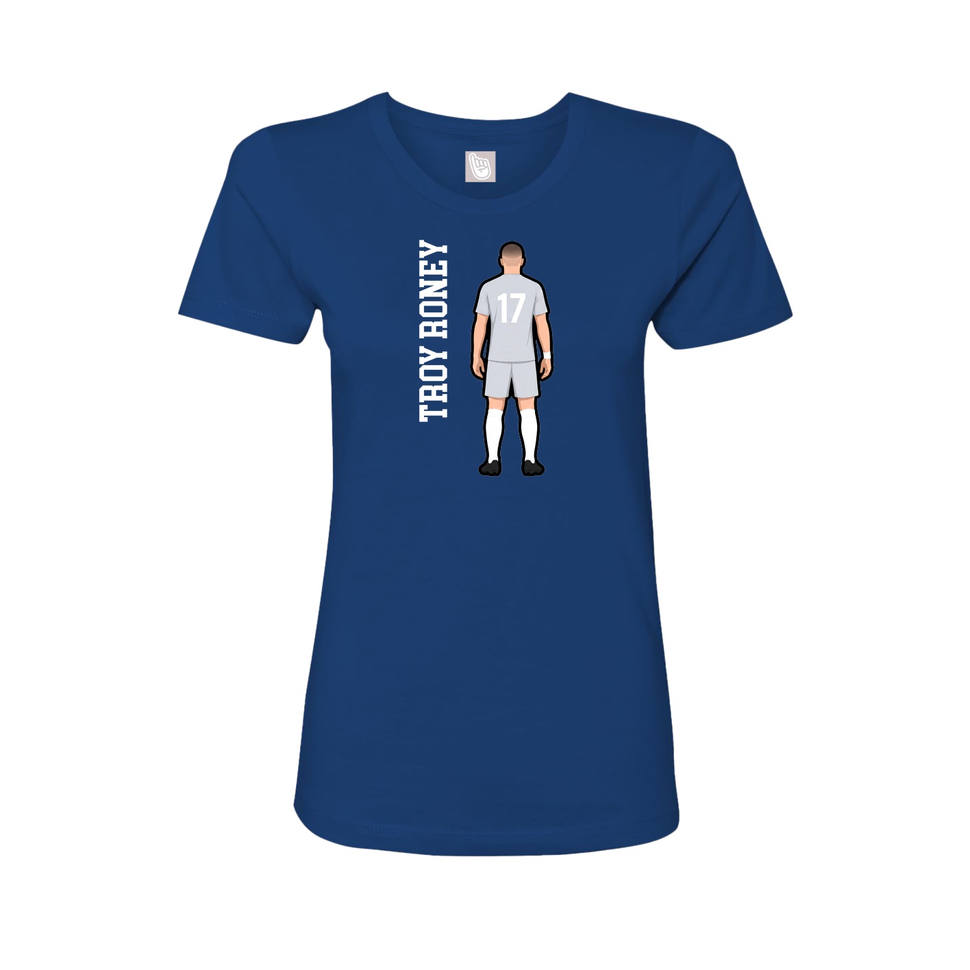 Womens Tee — Name Vertical in Royal