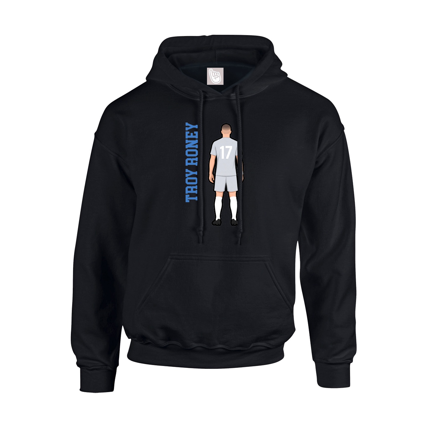 Youth Hoodie — Name Vertical in Black