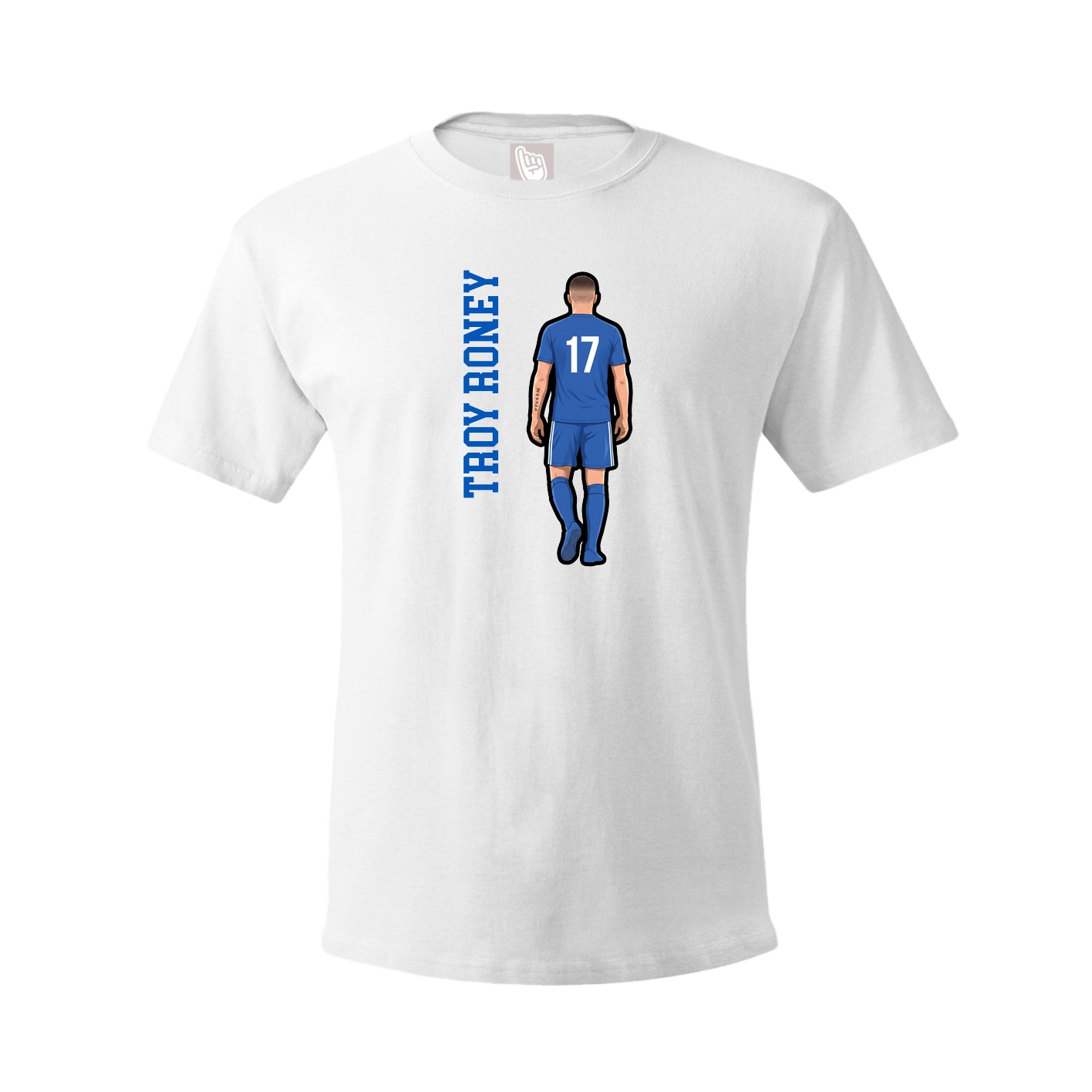 Youth Tee — Name Vertical in White