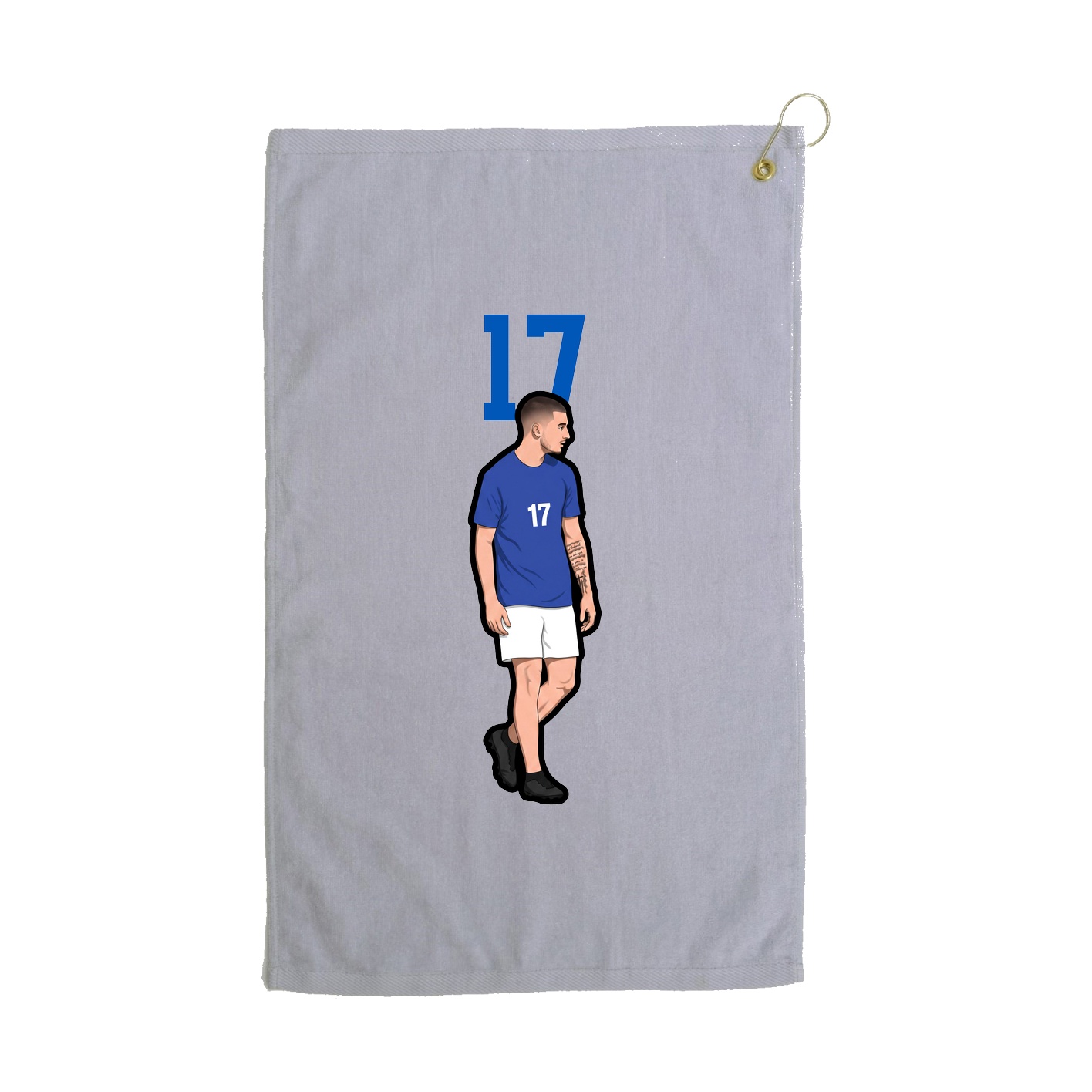 Golf Towel — Number Top in Grey