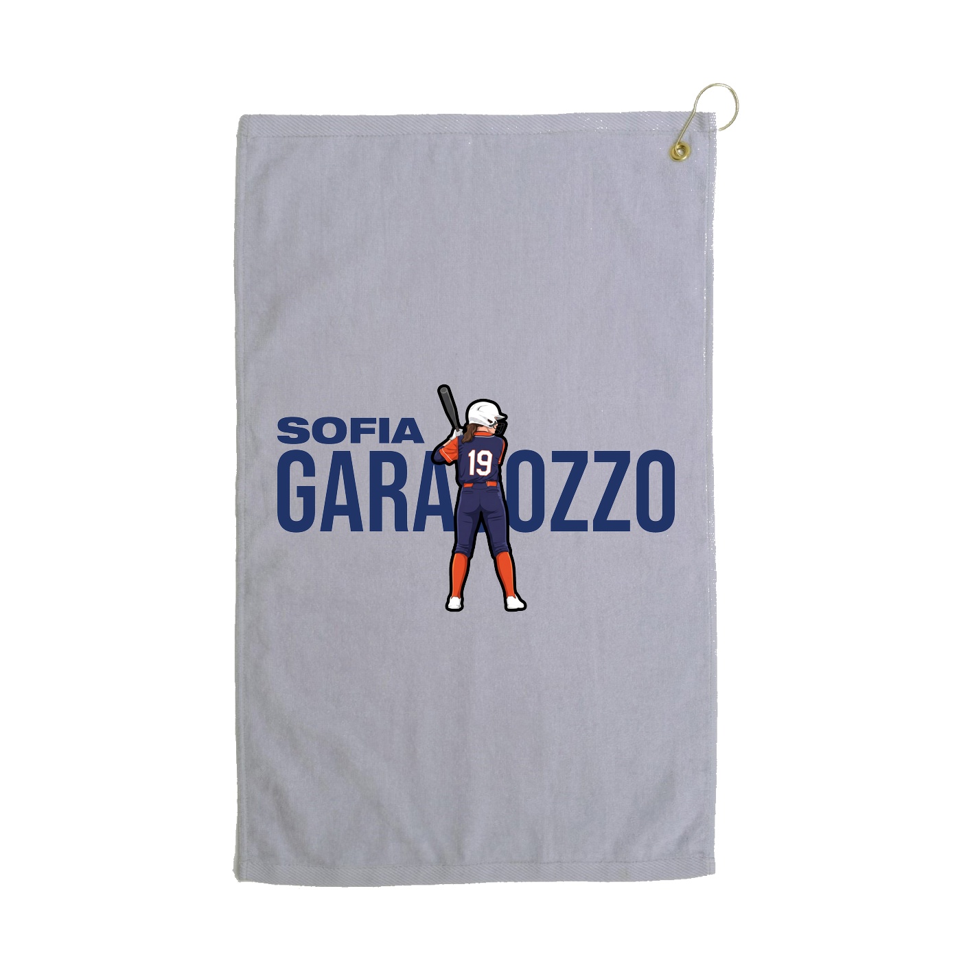 Golf Towel — Player Name in Grey