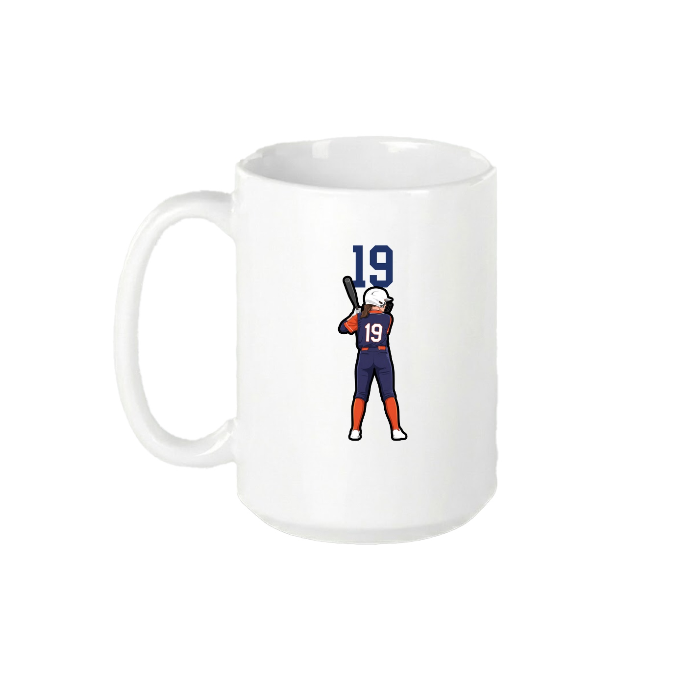 15oz Coffee Mug — Number Top in White