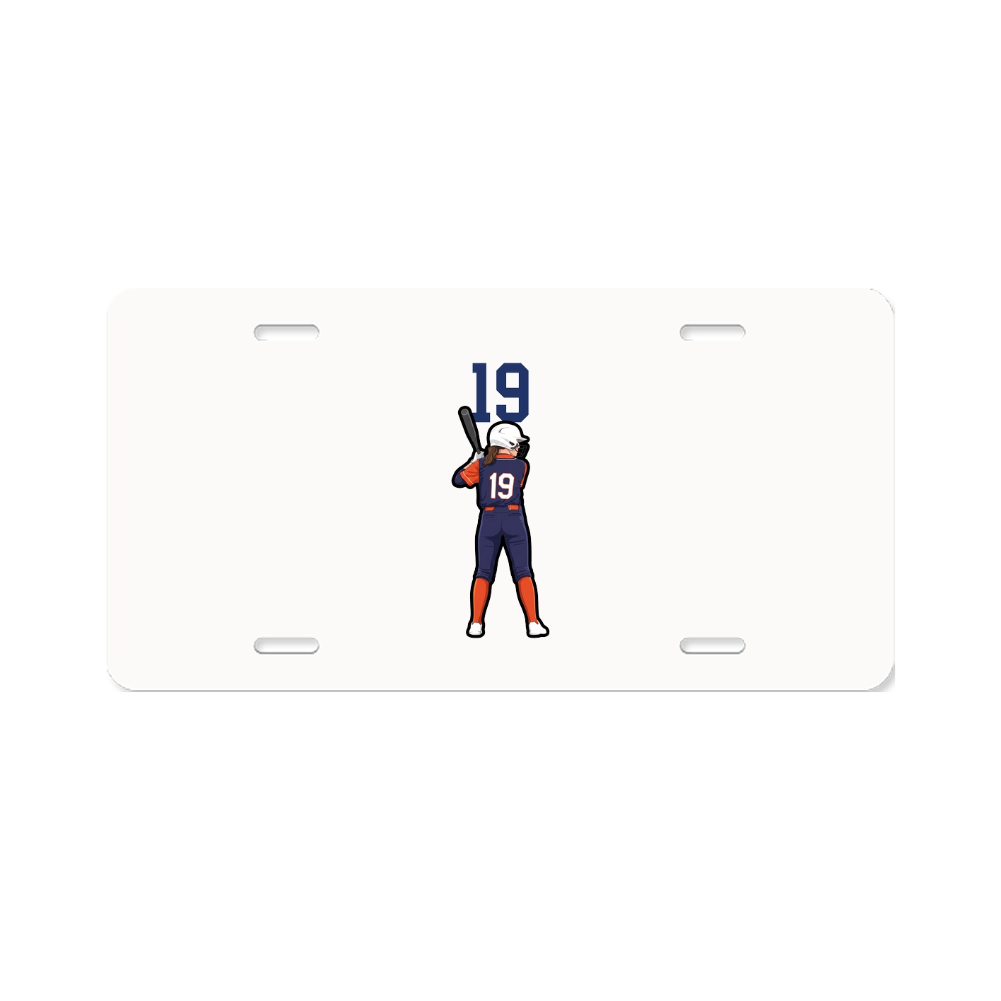 License Plate — Number Top in Classic