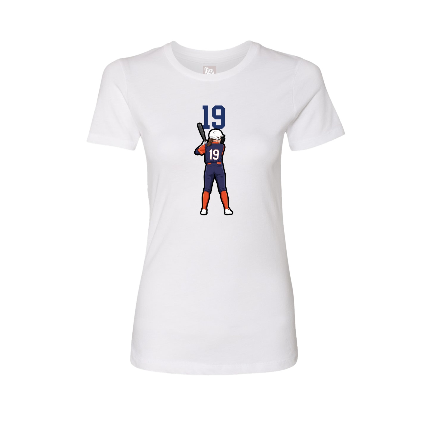 Fitted Women's Tee — Number Top in White
