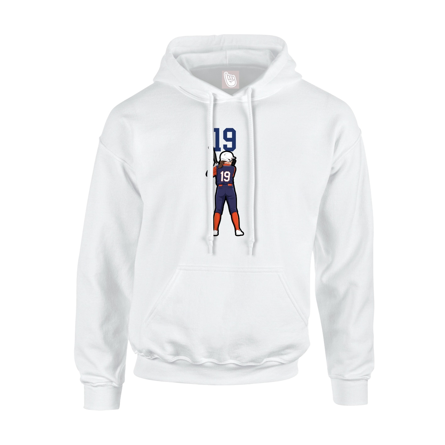 Hoodie — Number Top in White