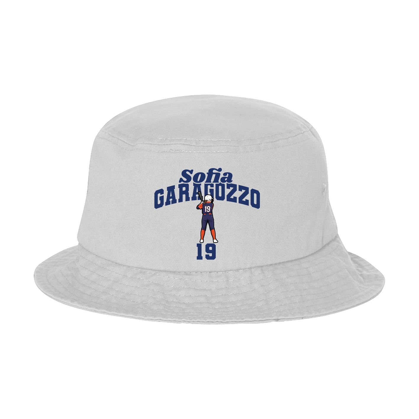 Bucket Cap — Signature Arch in White