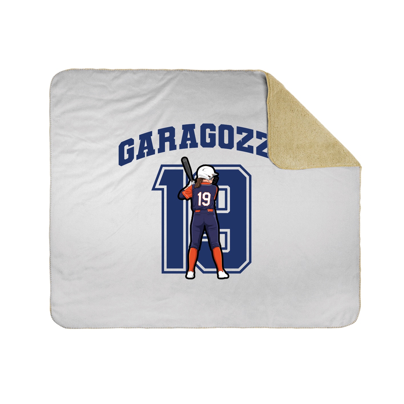 Throw Blanket — Number in White