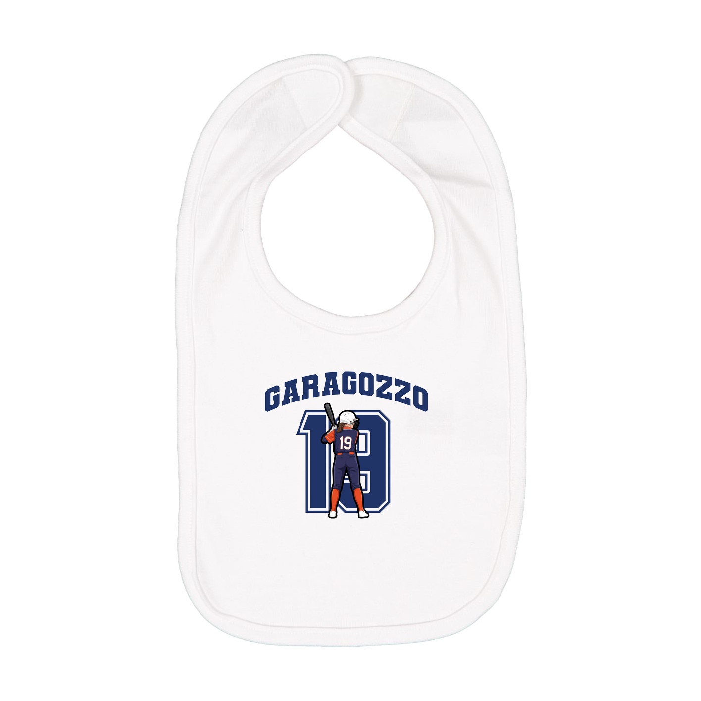 Infant Bib — Number in White