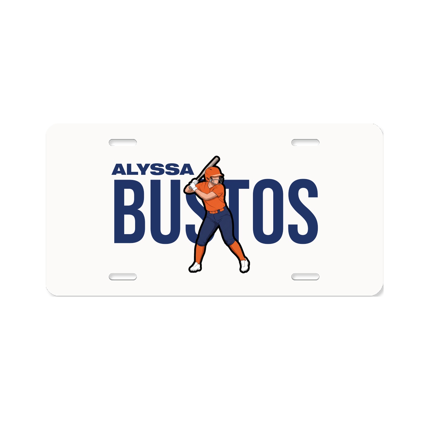 License Plate — Player Name in Classic