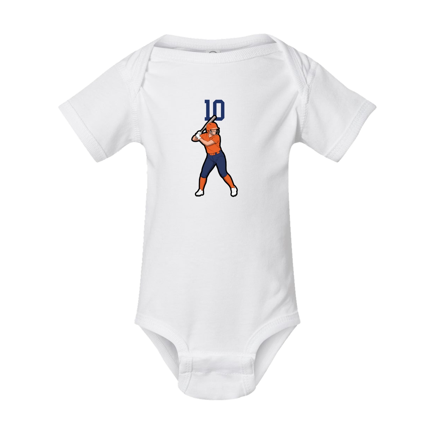 Baby Onesie — Number Top in White
