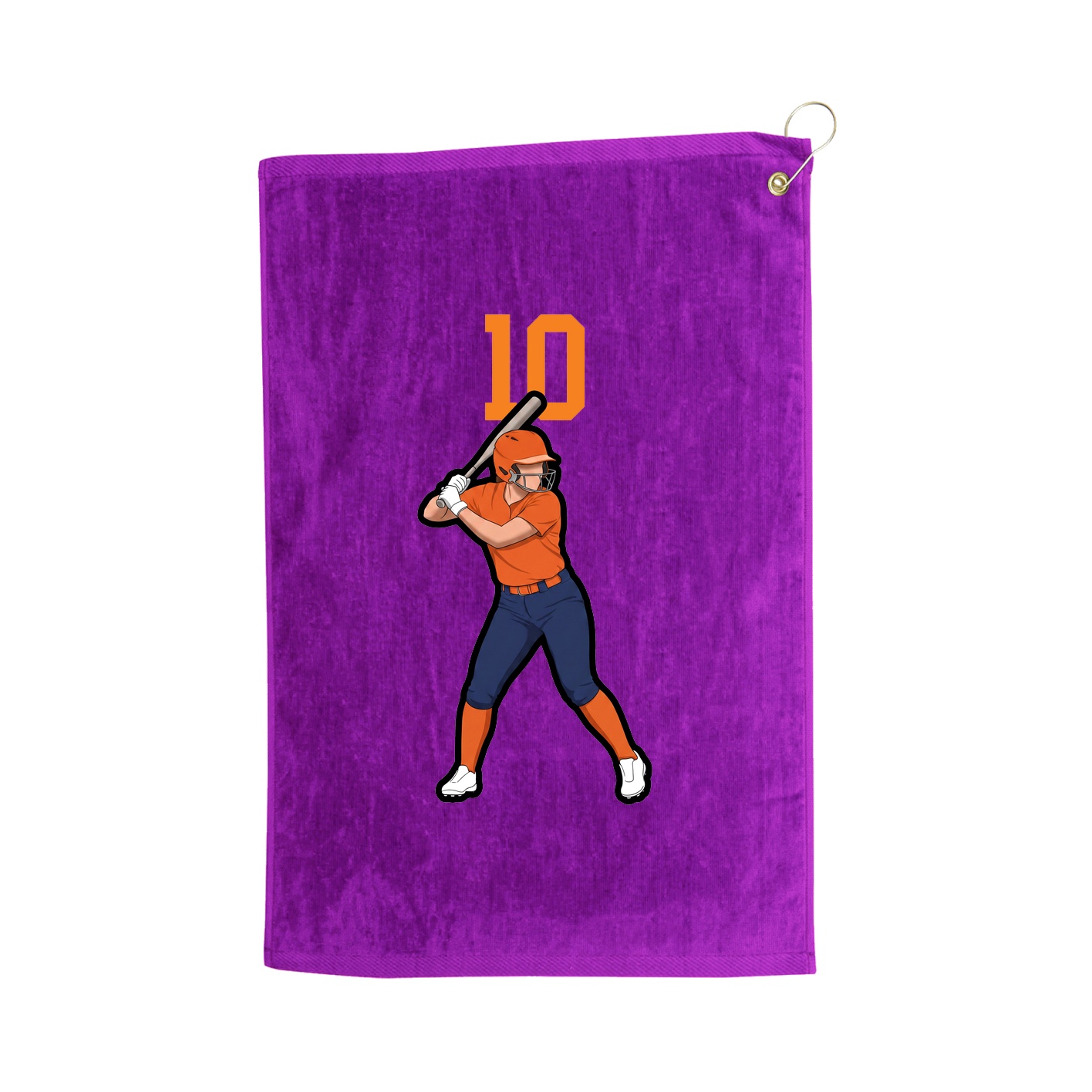 Golf Towel — Number Top in Purple