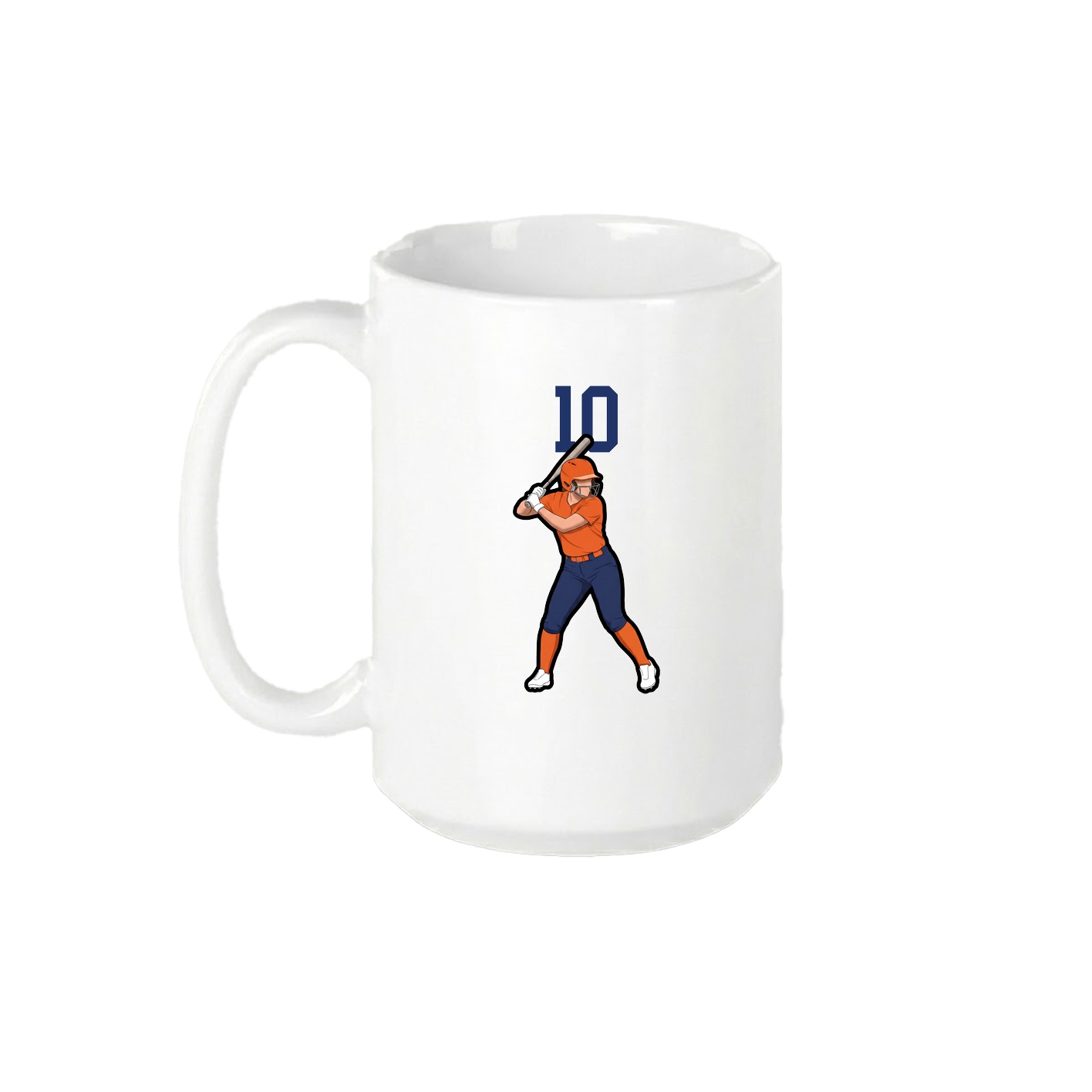 15oz Coffee Mug — Number Top in White