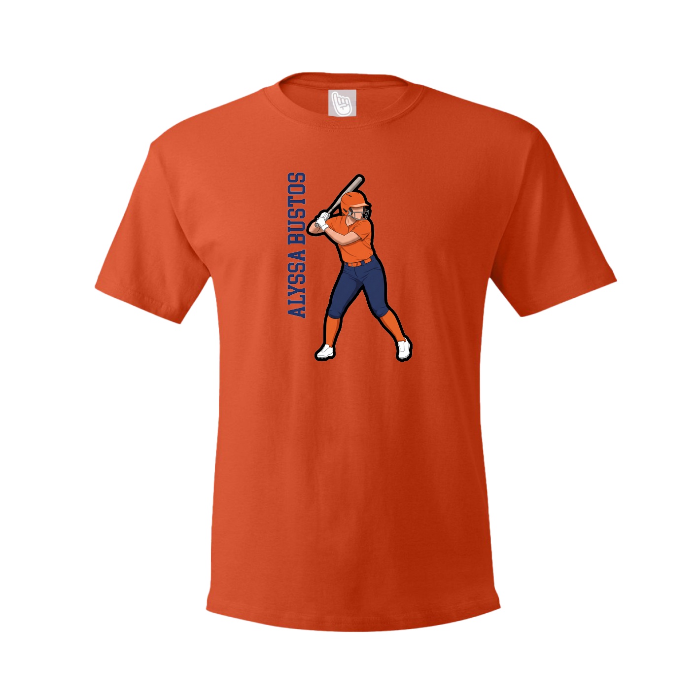 Youth Tee — Name Vertical in Orange
