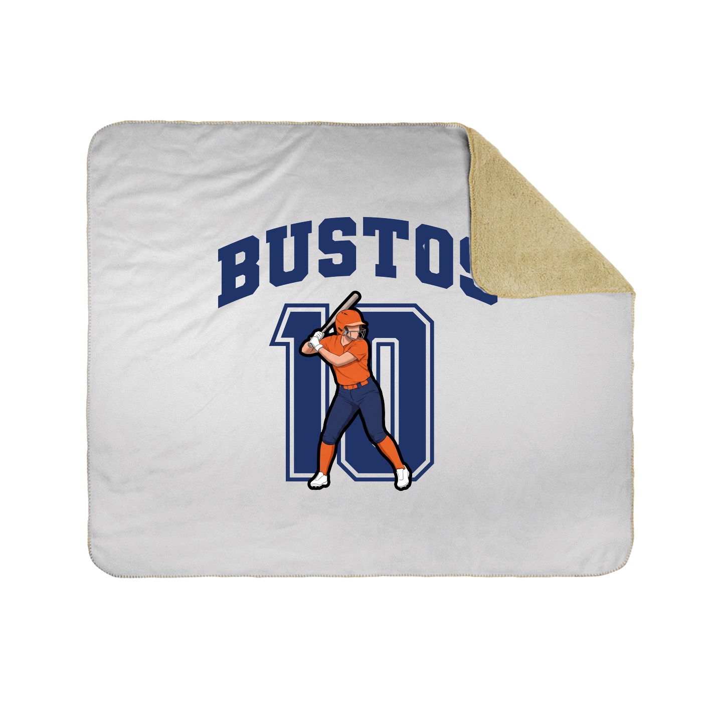 Throw Blanket — Number in White