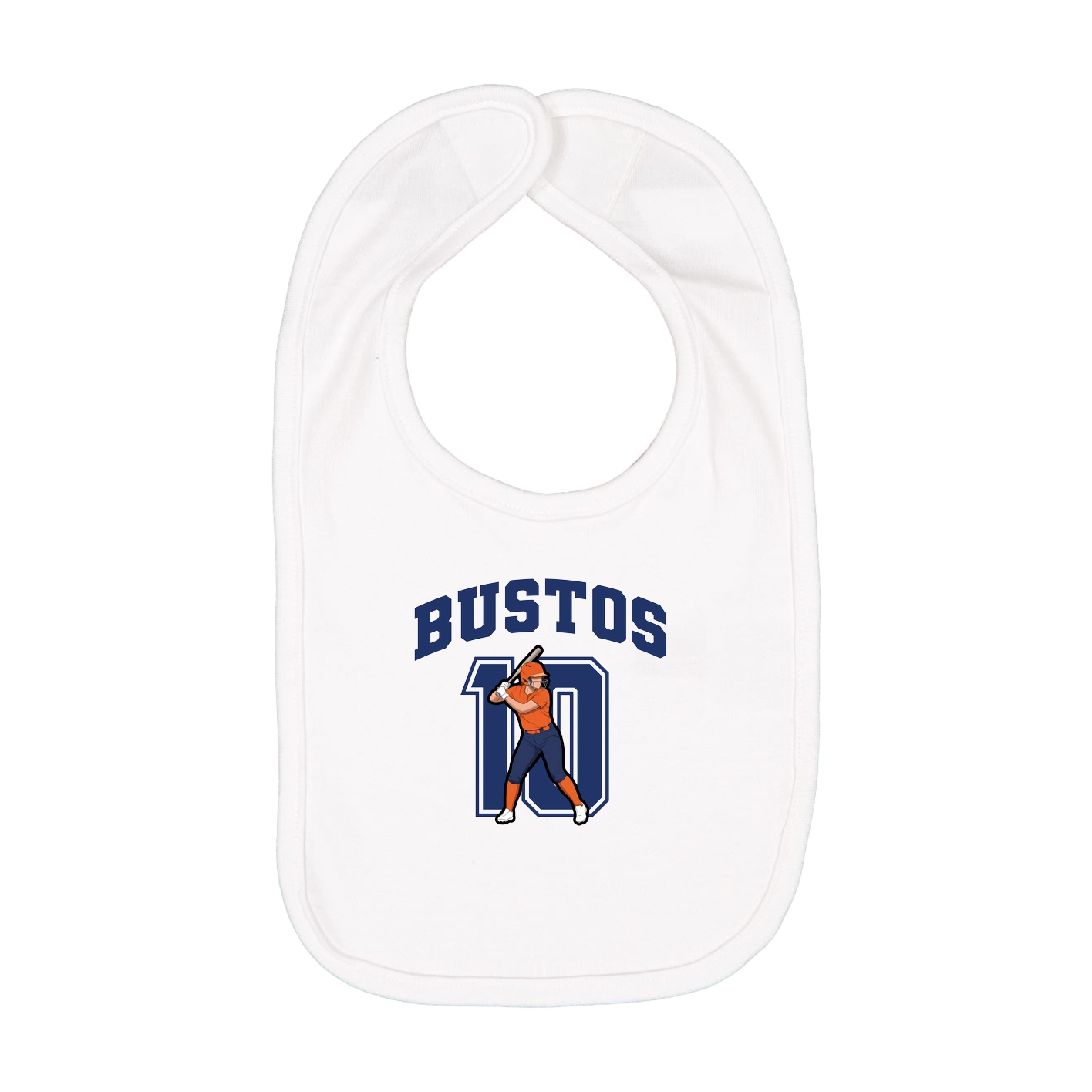 Infant Bib — Number in White