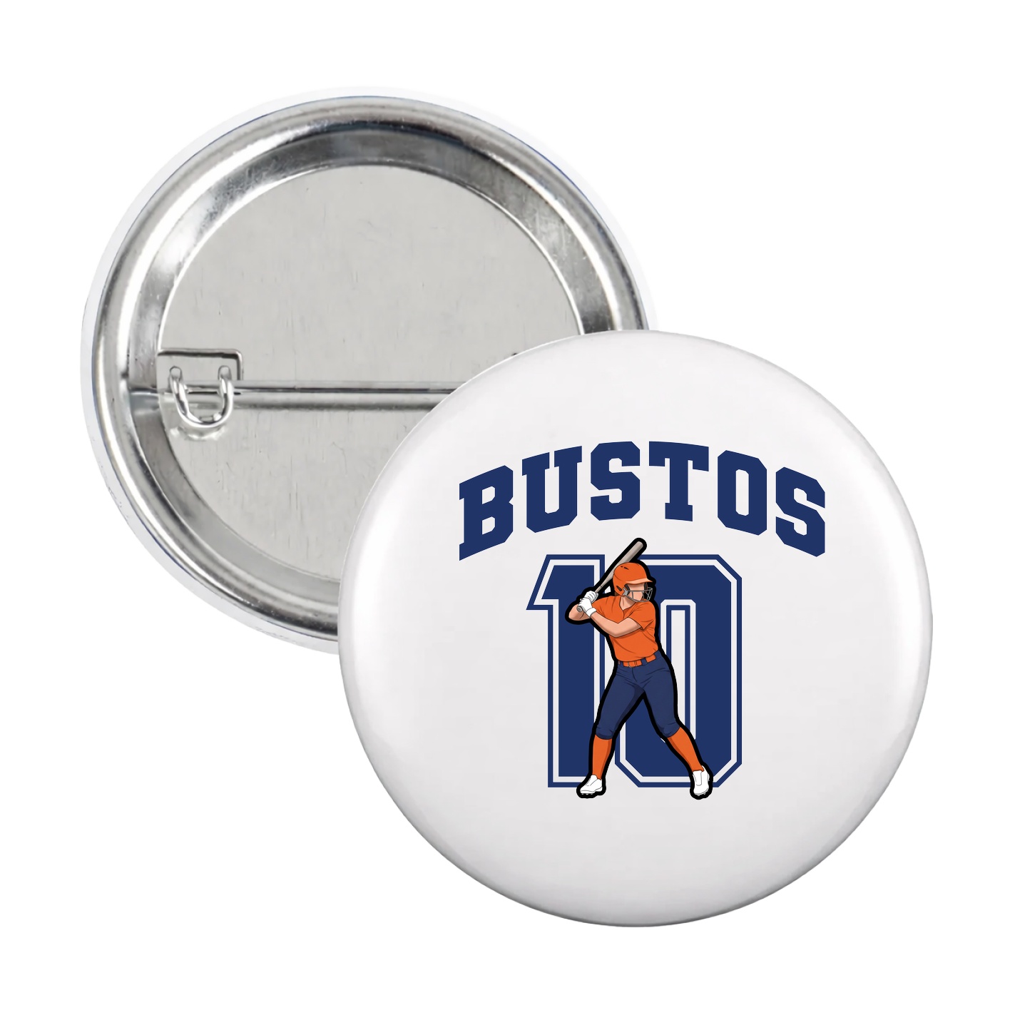 Game Day Button — Number in White