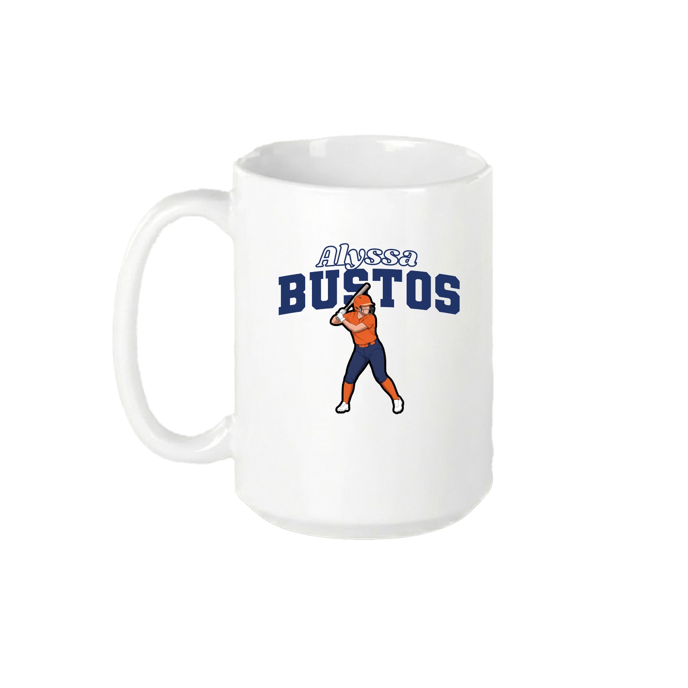 15oz Coffee Mug — Name Arch in White