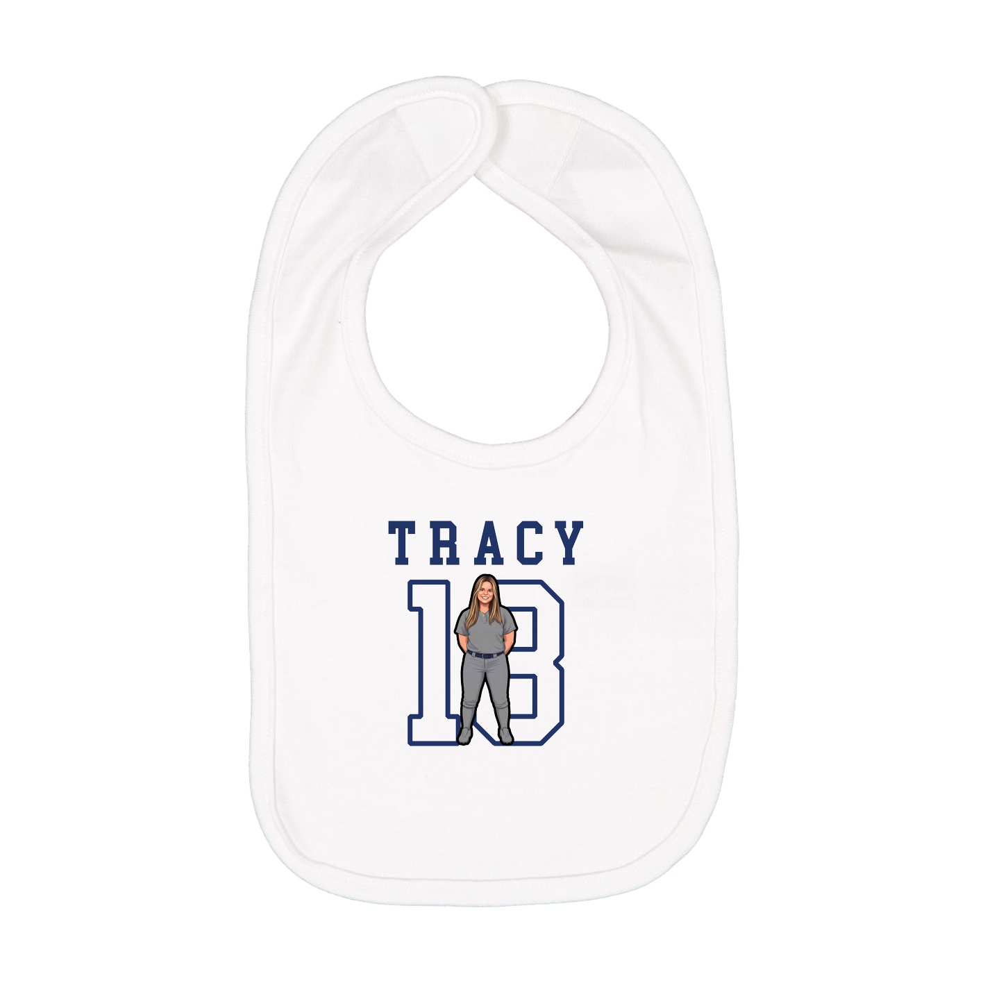 Infant Bib — Shirsey in White