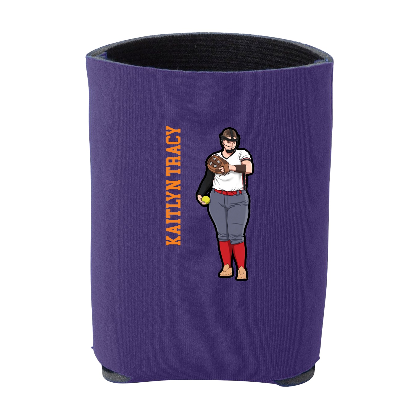 Can Holder — Name Vertical in Purple