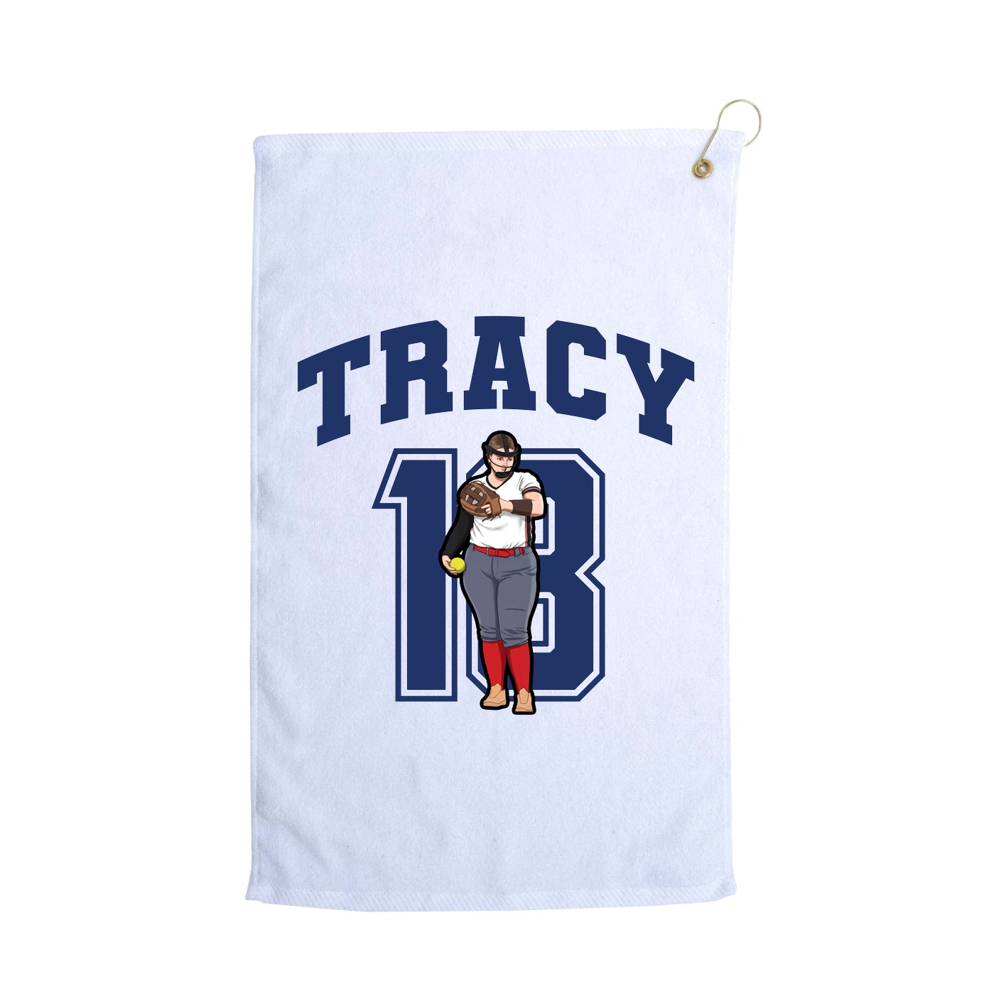 Golf Towel — Number in White