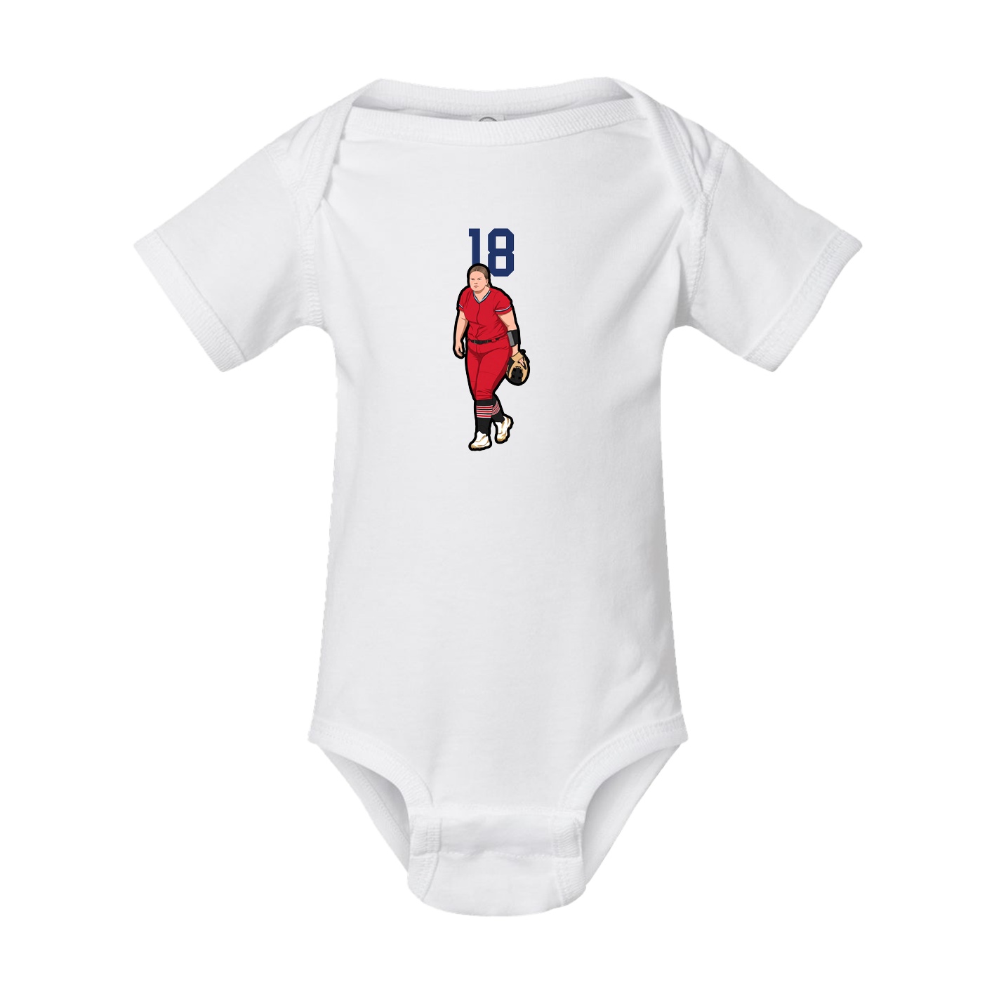 Baby Onesie — Number Top in White