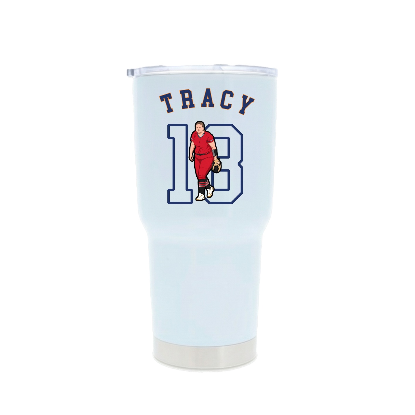 30oz Stainless Steel Tumbler — Shirsey Arch in White