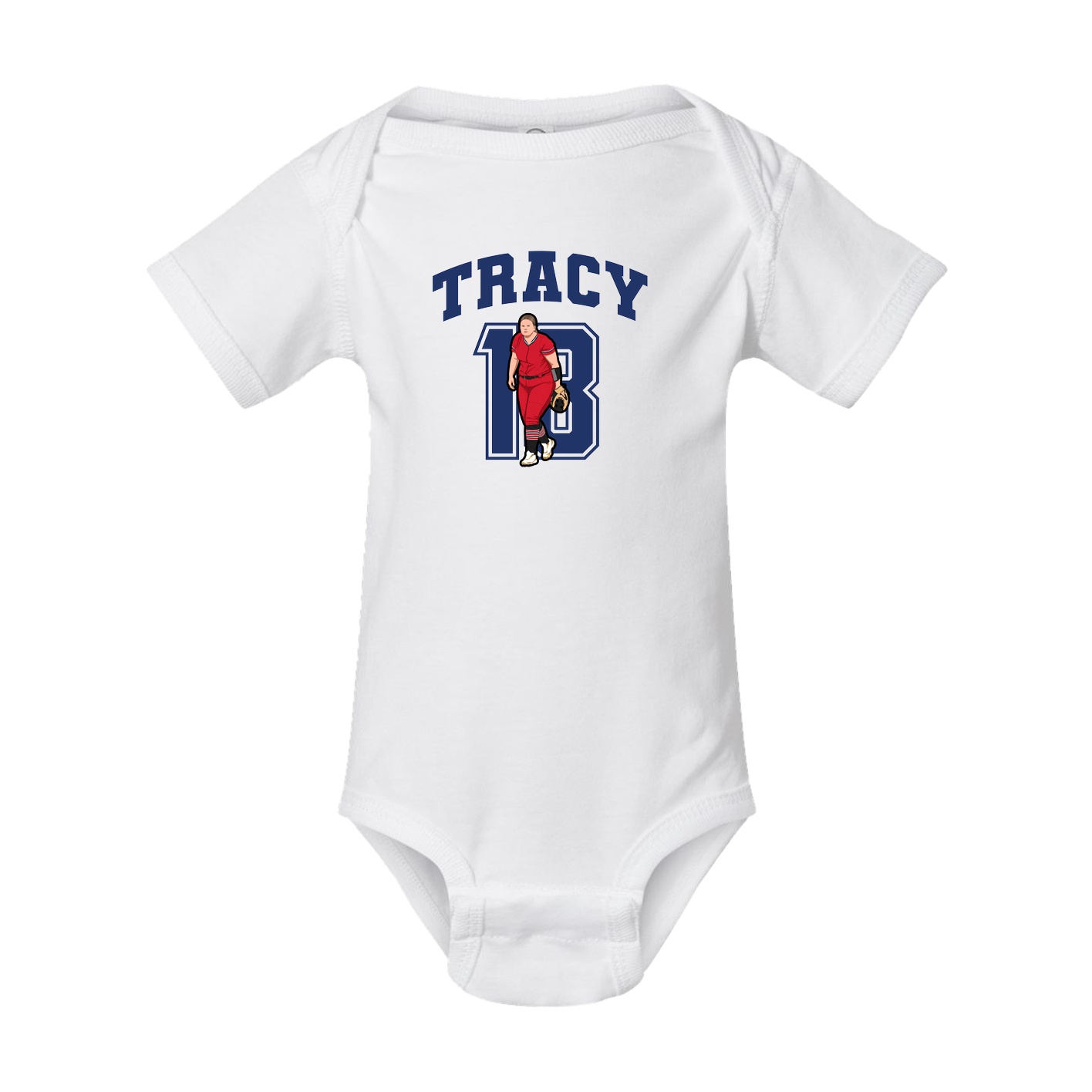 Baby Onesie — Number in White