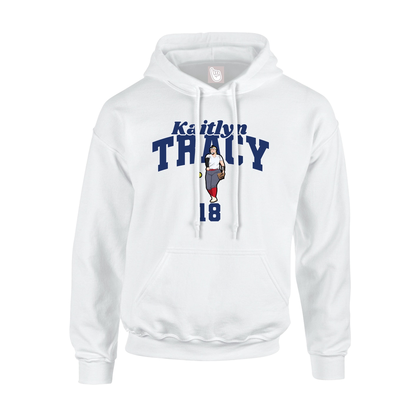 Youth Hoodie — Signature Arch in White