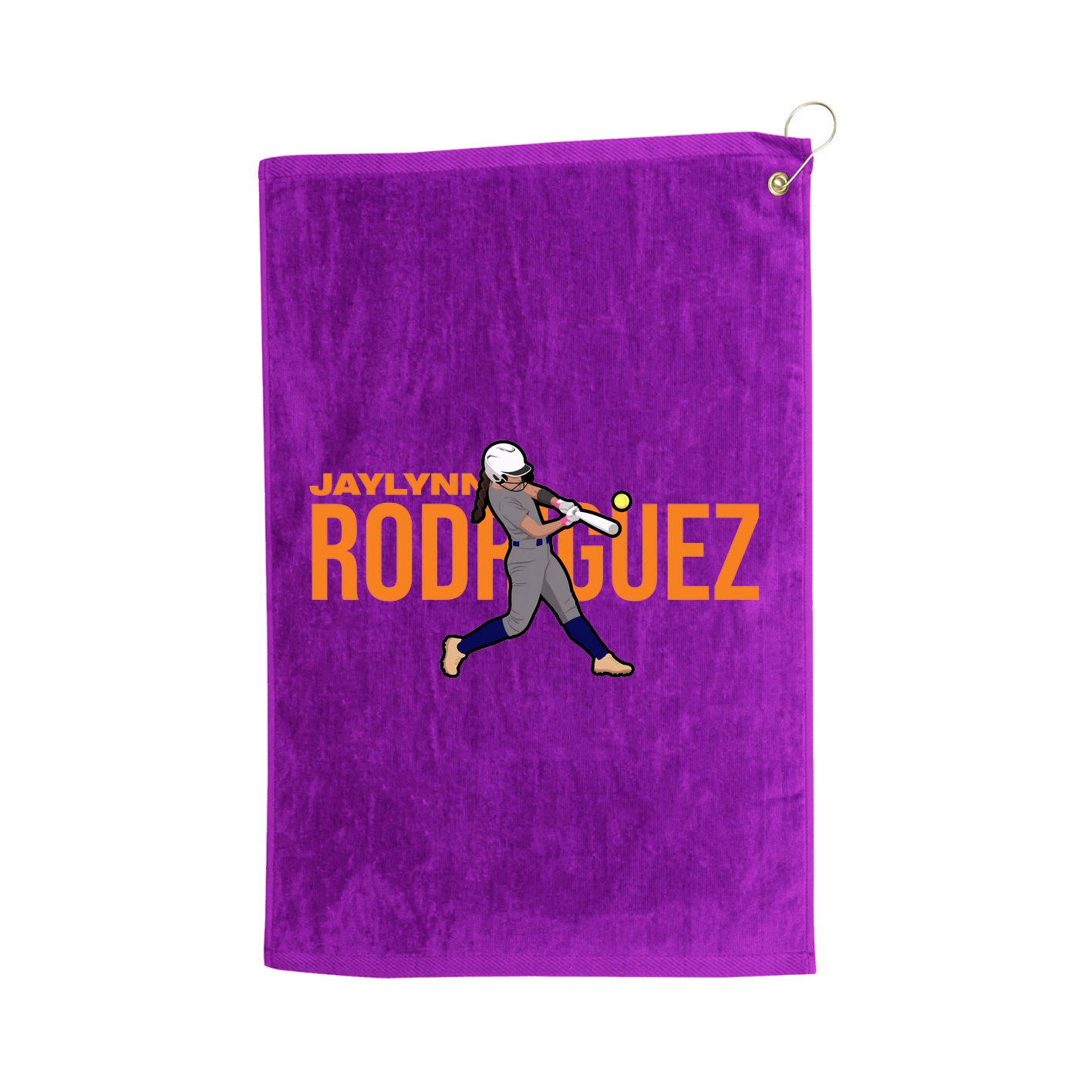 Golf Towel — Player Name in Purple