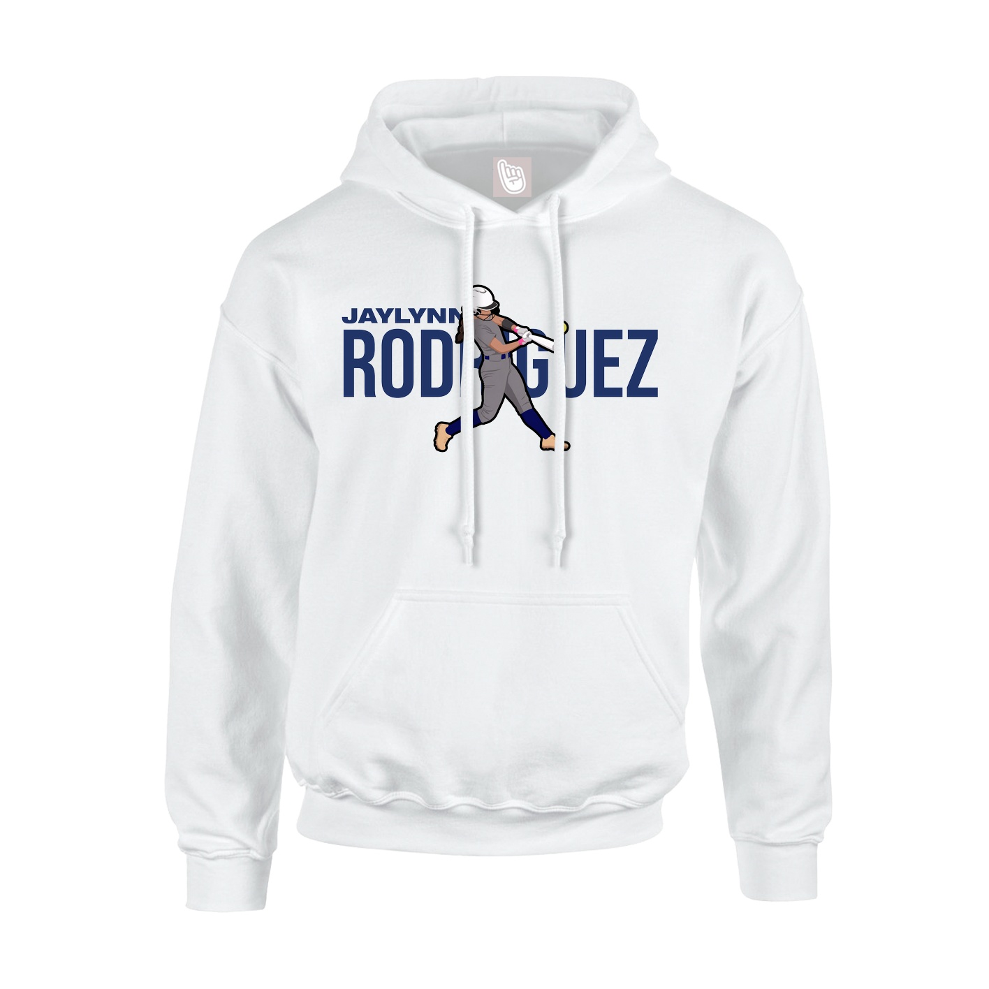 Youth Hoodie — Player Name in White