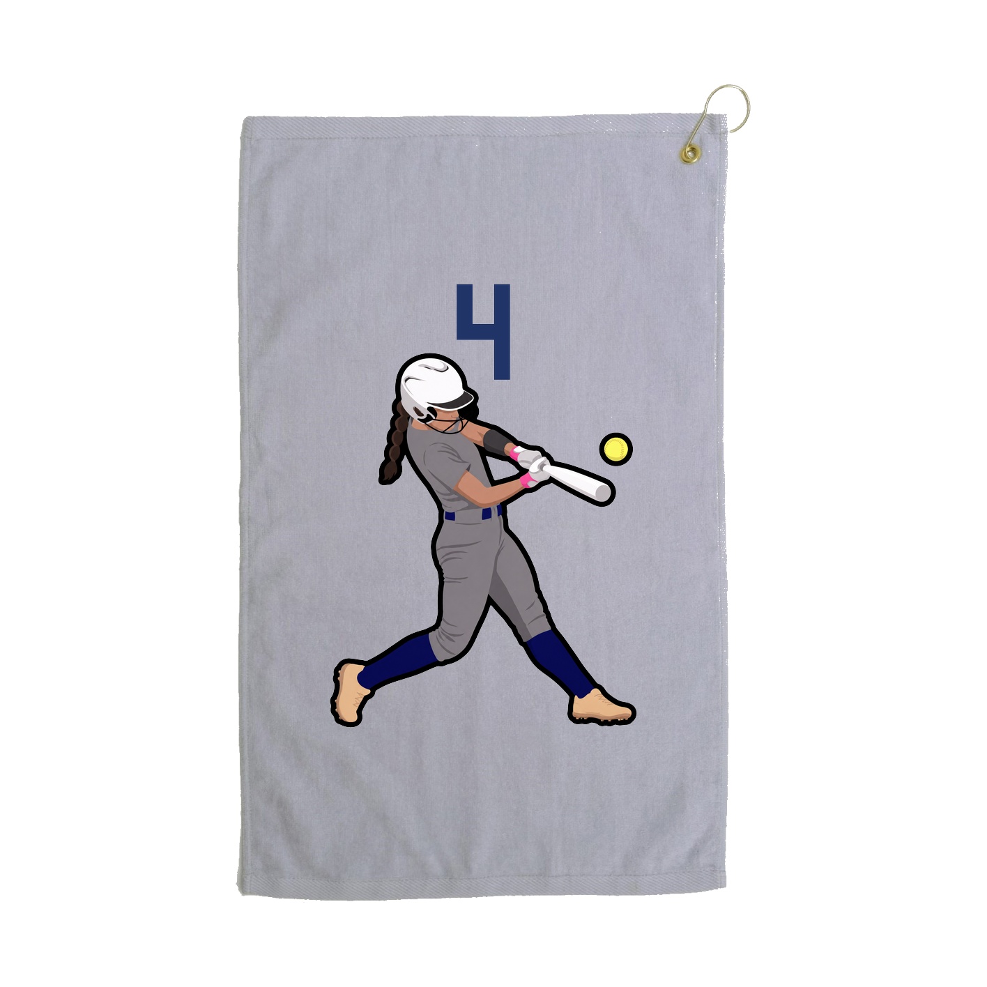Golf Towel — Number Top in Grey