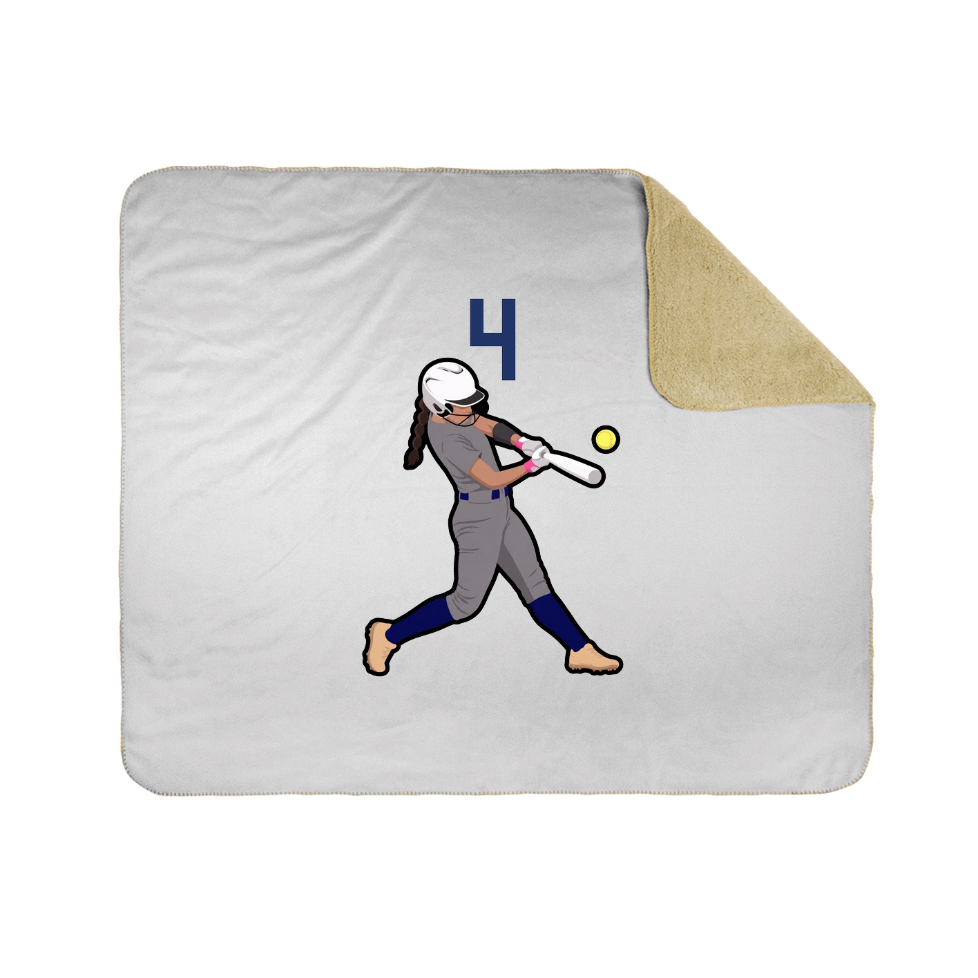 Throw Blanket — Number Top in White